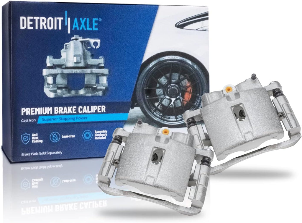 Detroit Axle - Brake Kit for 2003-2006 GMC Sierra Chevy Silverado 1500, 12.00'' inch Front and 12.80'' inch Rear Disc Brake Rotors Ceramic Brake Pads Brake Calipers 2004 2005 Replacement