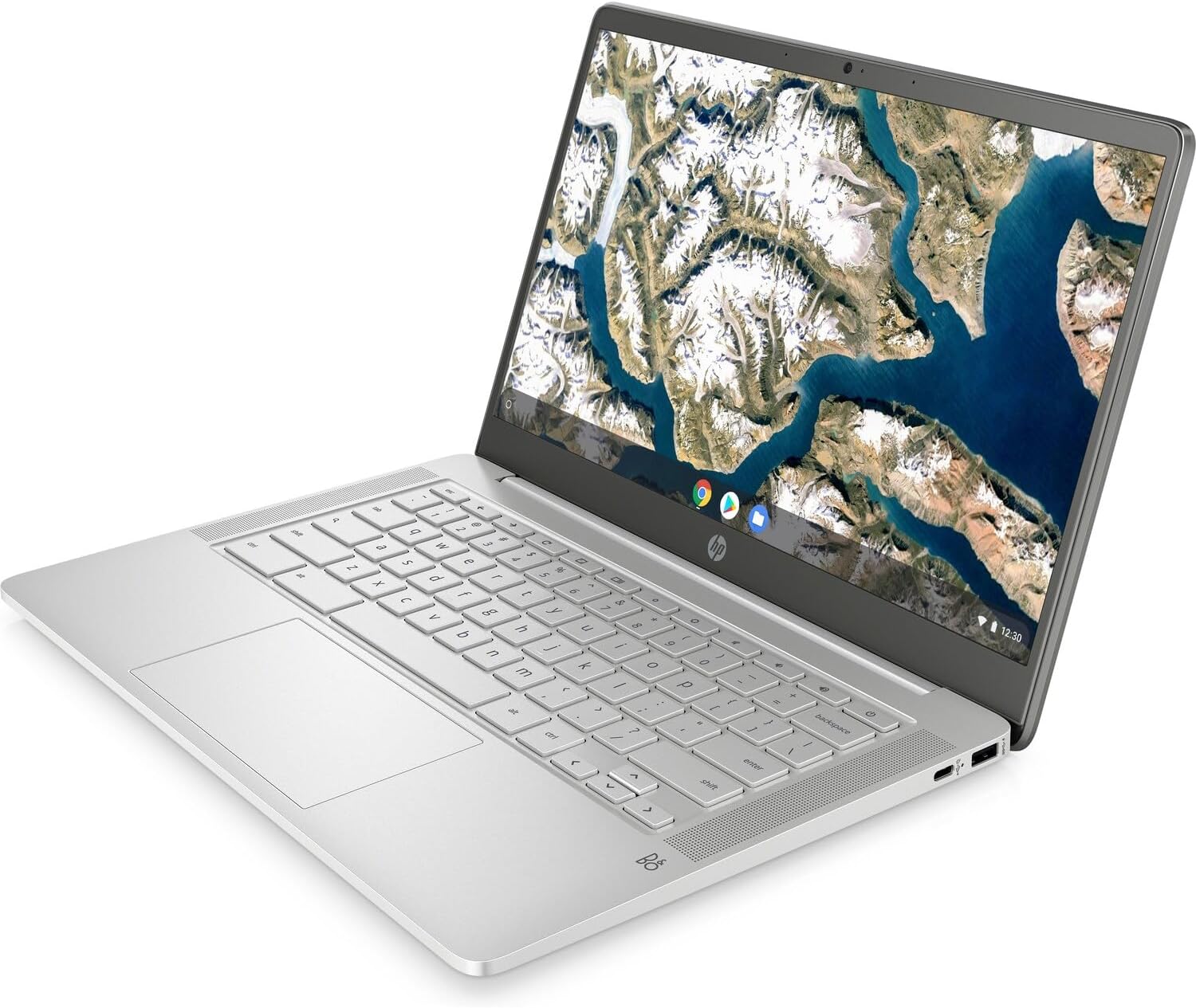 HP Chromebook 14a Touchscreen Laptop 14-inch HD Intel Celeron N4020, 4GB LPDDR4 RAM, 64GB eMMC, Intel UHD Graphics 600, Google ChromeOS, Computer PC Fast Charge - 14a-na0037nr Natural Silver (Renewed)
