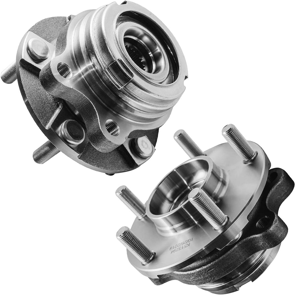 Detroit Axle - Wheel Bearing Hubs Brake Kit for 2007-2012 Nissan Altima, Front Wheel Bearing Hubs Front and Rear Disc Brake Rotors Ceramic Brake Pads 2008 2009 2010 2011 Replacement