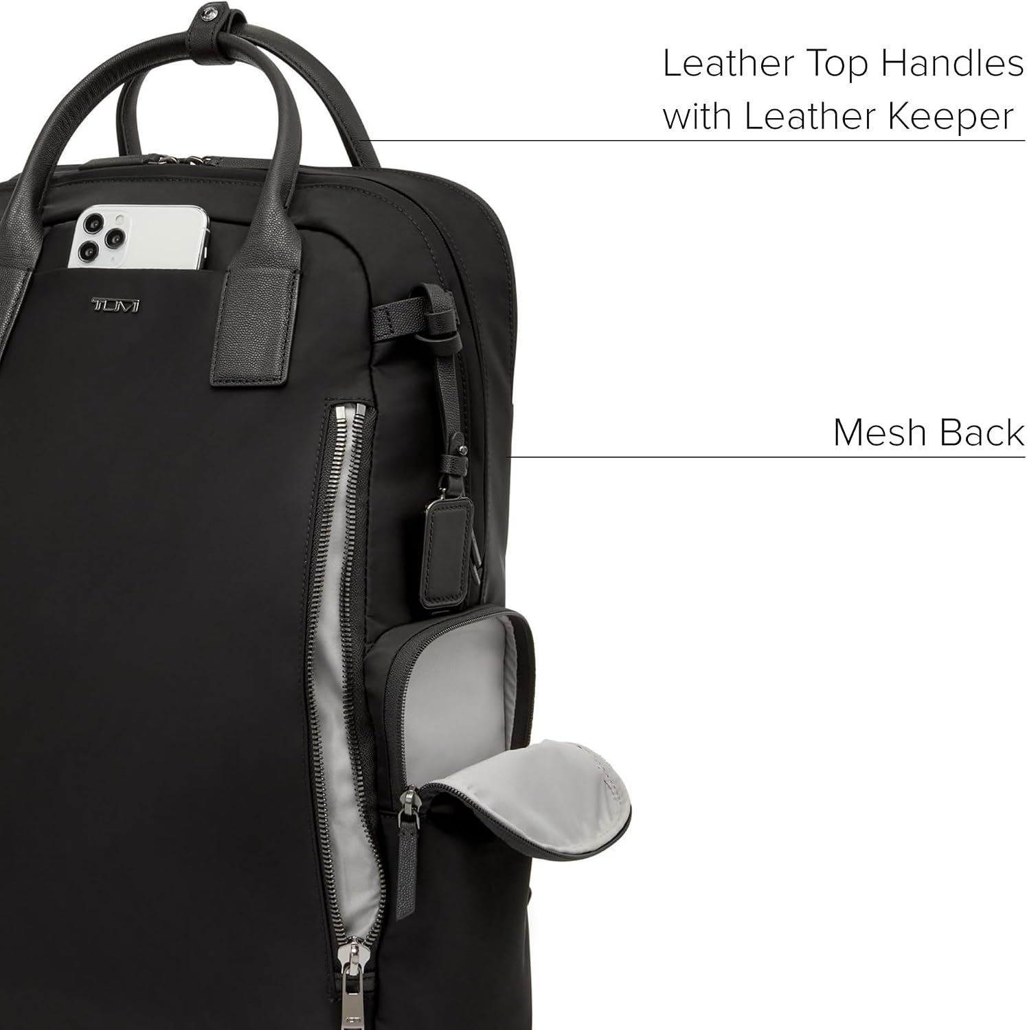 TUMI - Voyageur Atlanta Backpack - Travel Backpack for Women - For Business, Commute - Holds Up to 17' Laptop - Black - Gunmetal Hardware