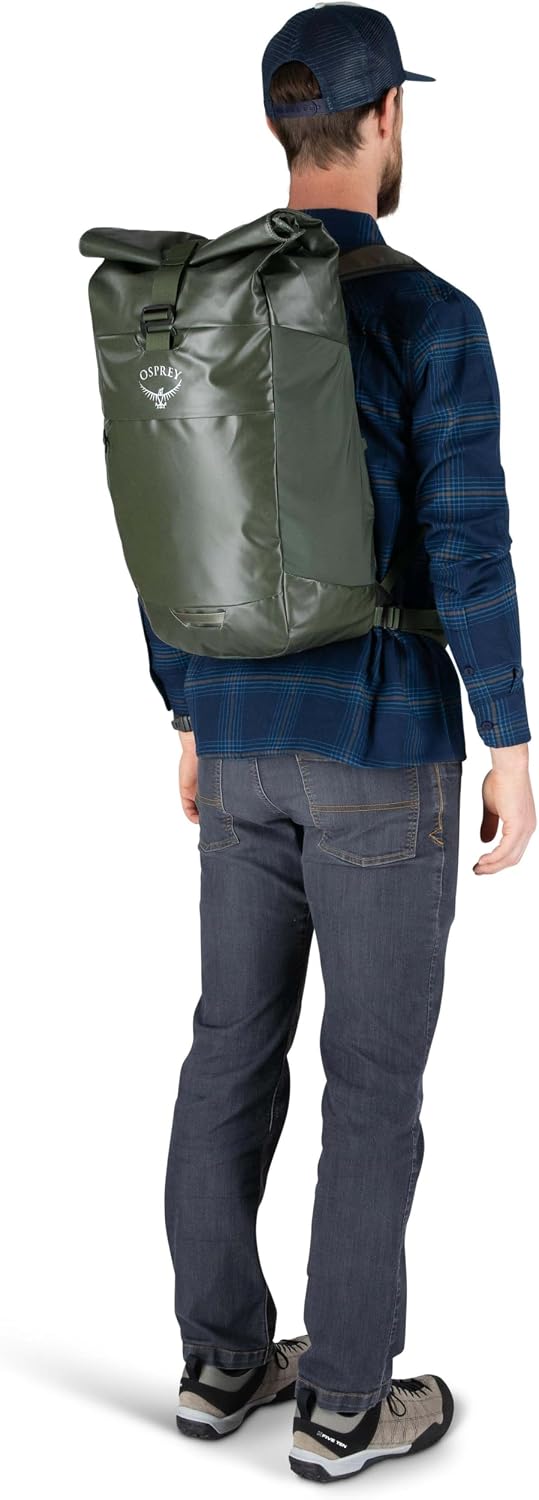 Osprey Transporter Roll Top Laptop Backpack, Tan Concrete