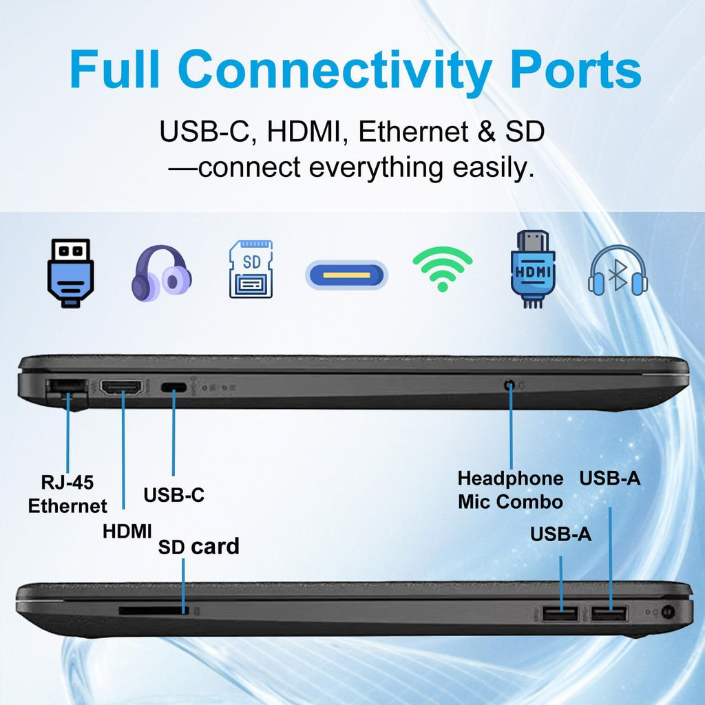 HP 15.6' FHD Laptop Computer | Latest AMD High-Performance CPU | 32GB RAM | 1TB SSD | Windows 11 Pro | Fast Wi-Fi 6 & Bluetooth 5 | Long Battery Life | Up to 10H Battery for Work & School