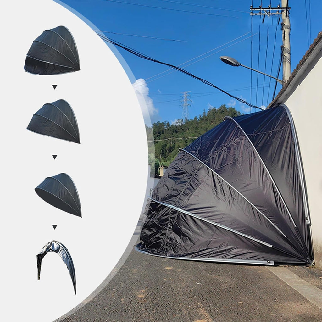 Bike Cover Waterproof Outdoor Waterproof Oxford Fabric Storage Tent For 2 Bikes for Motorcycle,Garden Tools,Toys,Lawn Mower(D)
