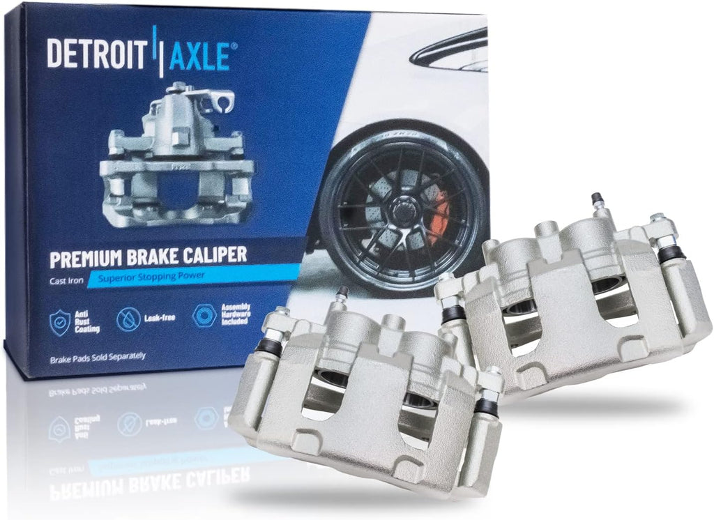 Detroit Axle - Front Brake Kit for 2006-2013 Chevrolet Impala Monte Carlo Buick Lucerne Disc Brake Rotors Ceramic Brakes Pads Brake Calipers Replacement