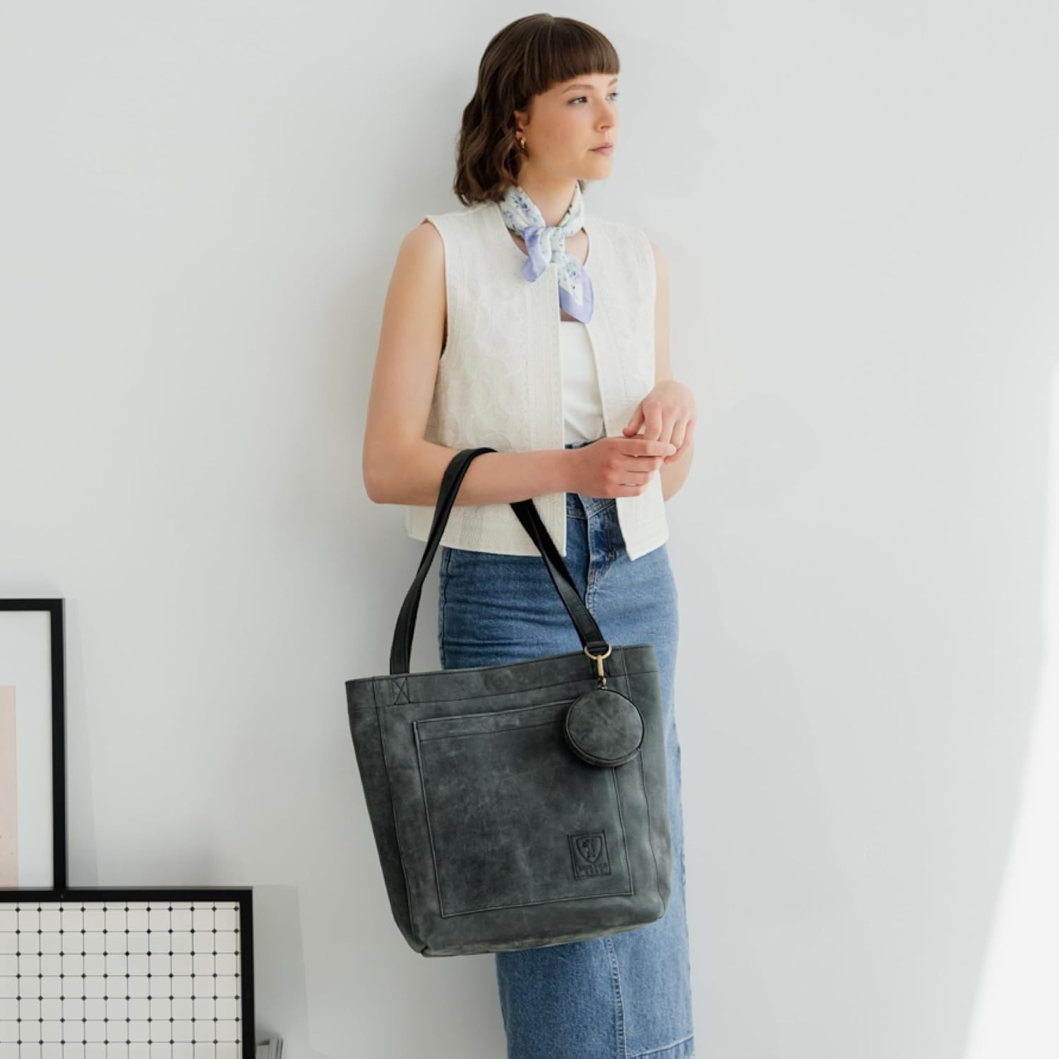 Berliner Bags Vintage Genuine Leather Tote Bag Seville, Handbag, Large Shopper for Women