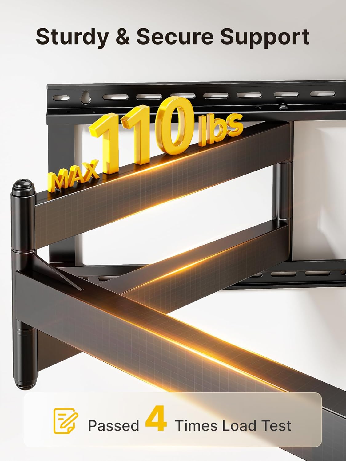 monTEK Long Arm TV Wall Mount for Most 43-80 Inch TVs, 42 Inch Long Extension TV Mount Swivel and Tilt, Full Motion Wall Mount Tv Bracket Fit Max VESA 600 x 400mm, Up to 110 lbs, 16',18' Studs