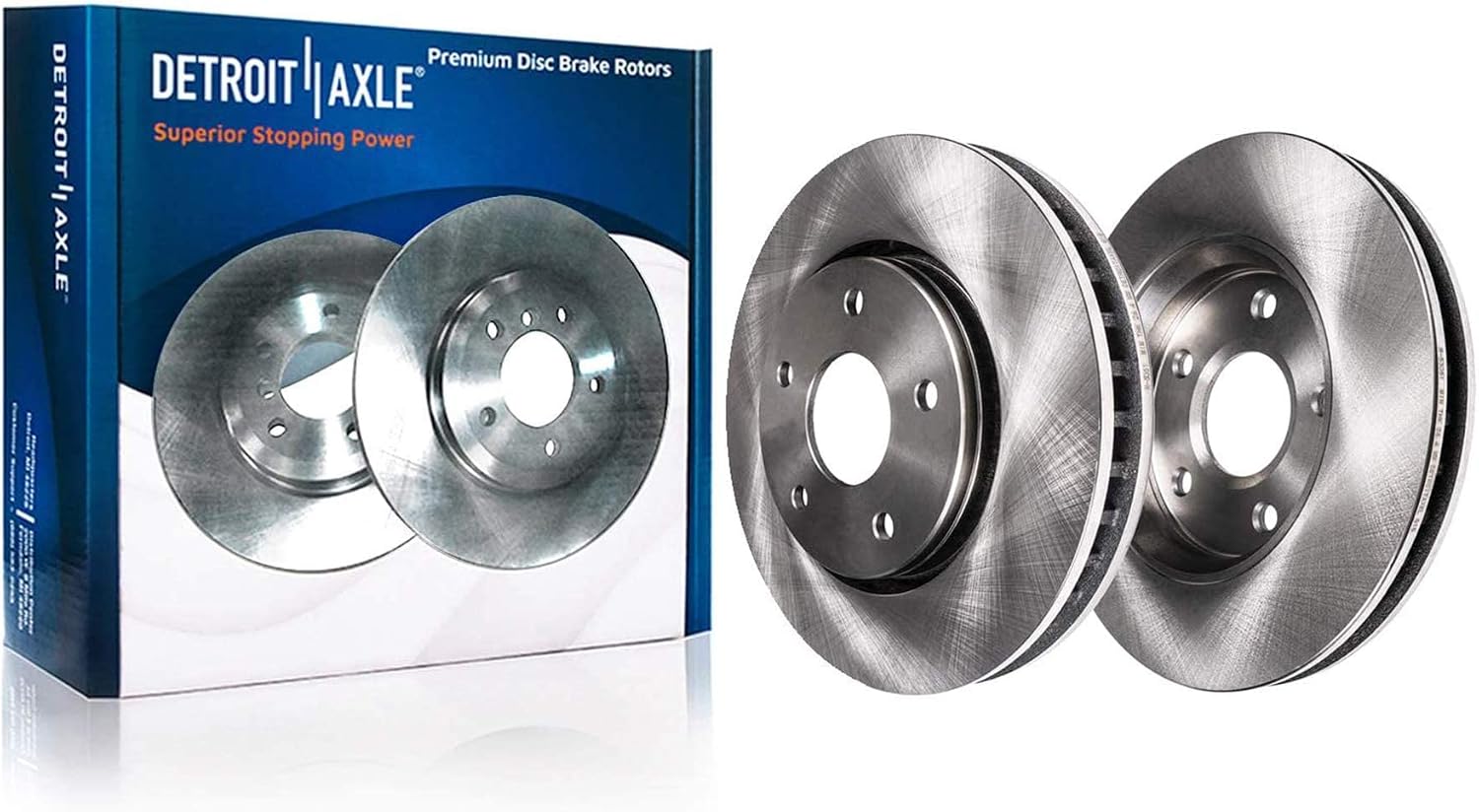 Detroit Axle - 4WD Wheel Bearing Hubs Brake Kit for 1994-1999 Dodge Ram 1500 [5 Lug 2-Wheel ABS] Front Brake Rotors Ceramic Brakes Pads Rear Brake Drums Shoes Front Wheel Bearing Hubs Replacement