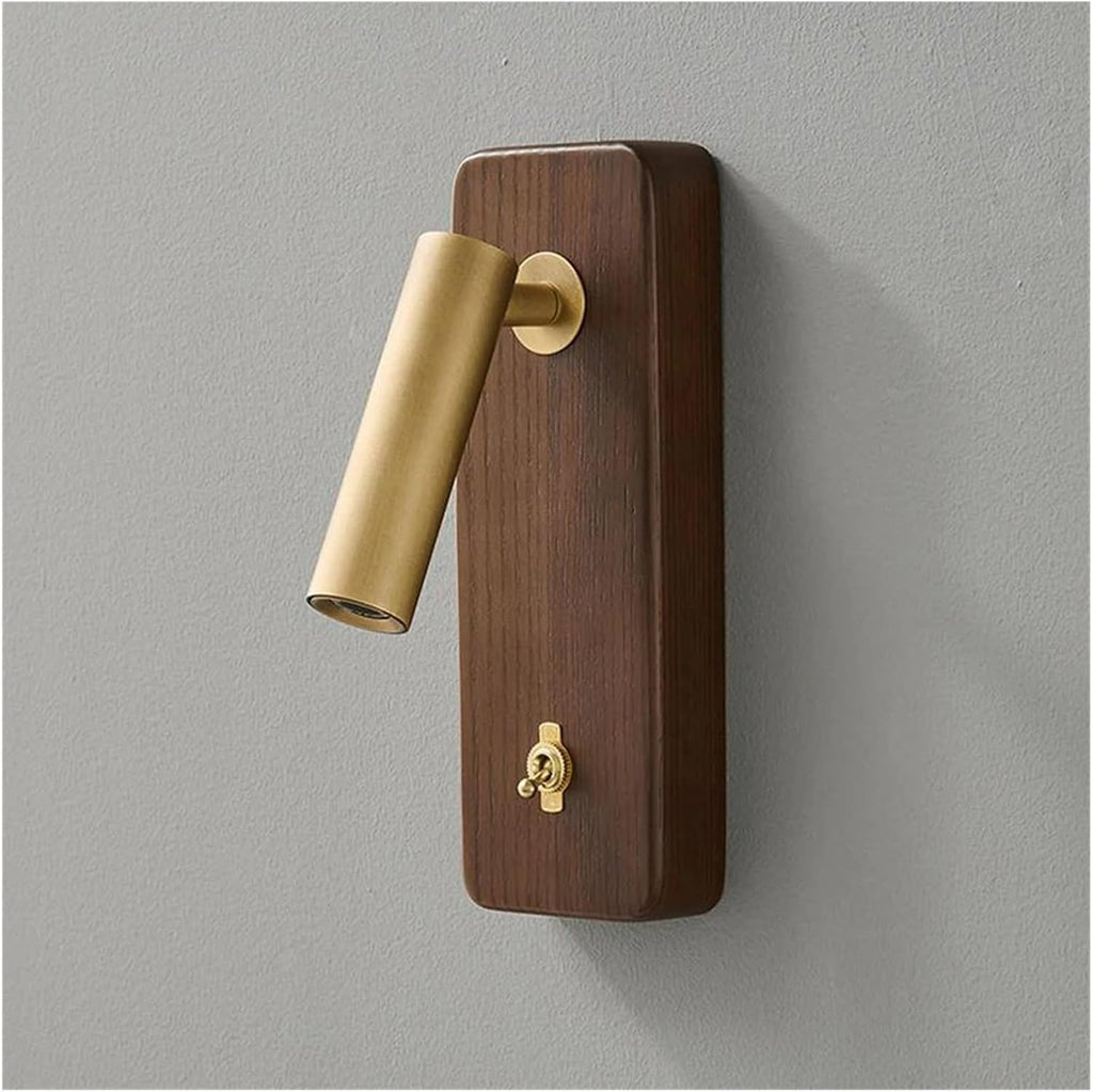 with Switch Wall Lamp Gold Silver Brass Wooden Lighting Fixtures for Bedroom Reading Hotel Office E27 Bulb,Bathroom