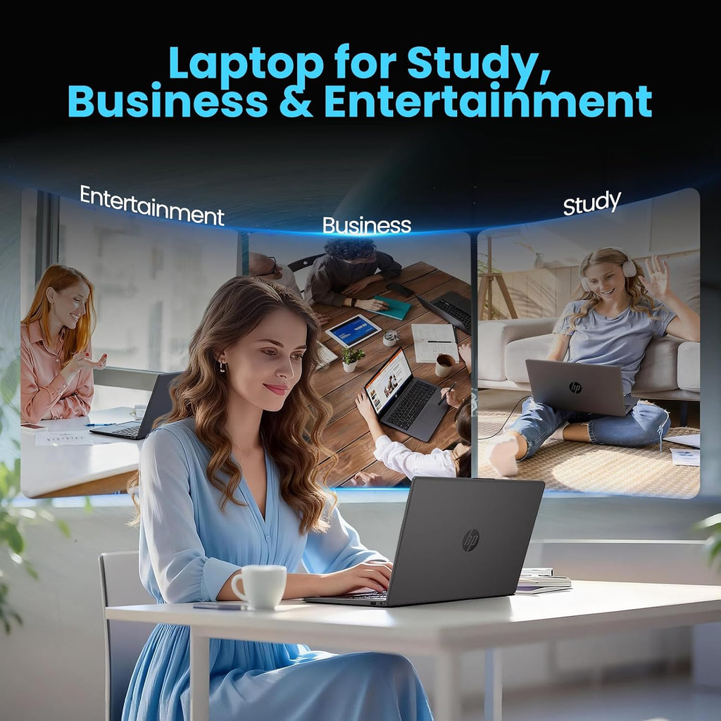 HP 255 G10 Business and Study Laptop 2026 Updated, 15.6' FHD, AMD Ryzen 7 7730U (16GB RAM | 512GB SSD), Numeric Keypad, Webcam, Windows 11 Pro+ Copilot AI with Patented Laptop KB Kit