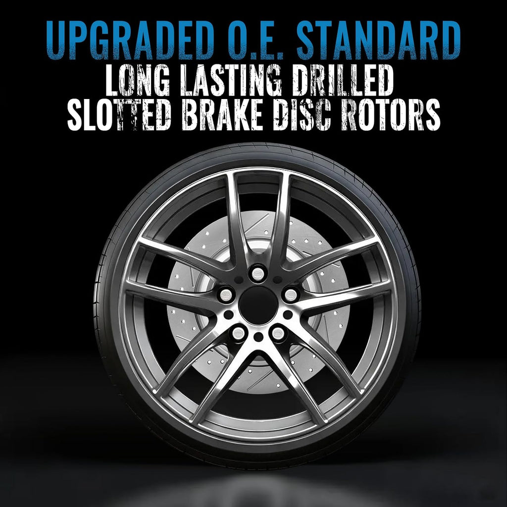 Front and Rear Brake Kit Compatible With Chevy Silverado 1500, GMC Sierra 1500 1999-2006, Tahoe, Yukon 2000-2001, Astro, Safari 2003-2005, 11.99inch & 12.79inch Rotor