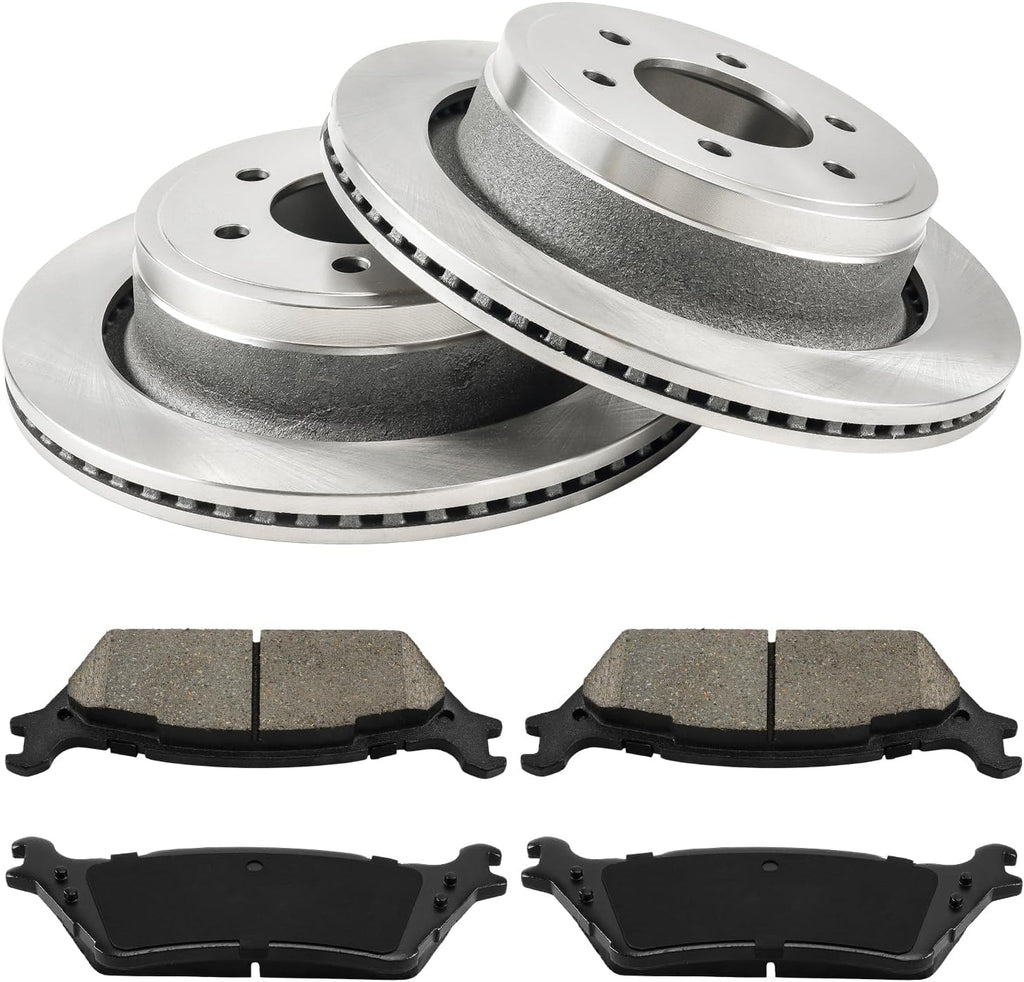 KAX Rear Brake Kit for Ford F-150 2012-2020, 13.71inch Brake Rotors Pads Kit, #54186+D1602 Rear Brakes