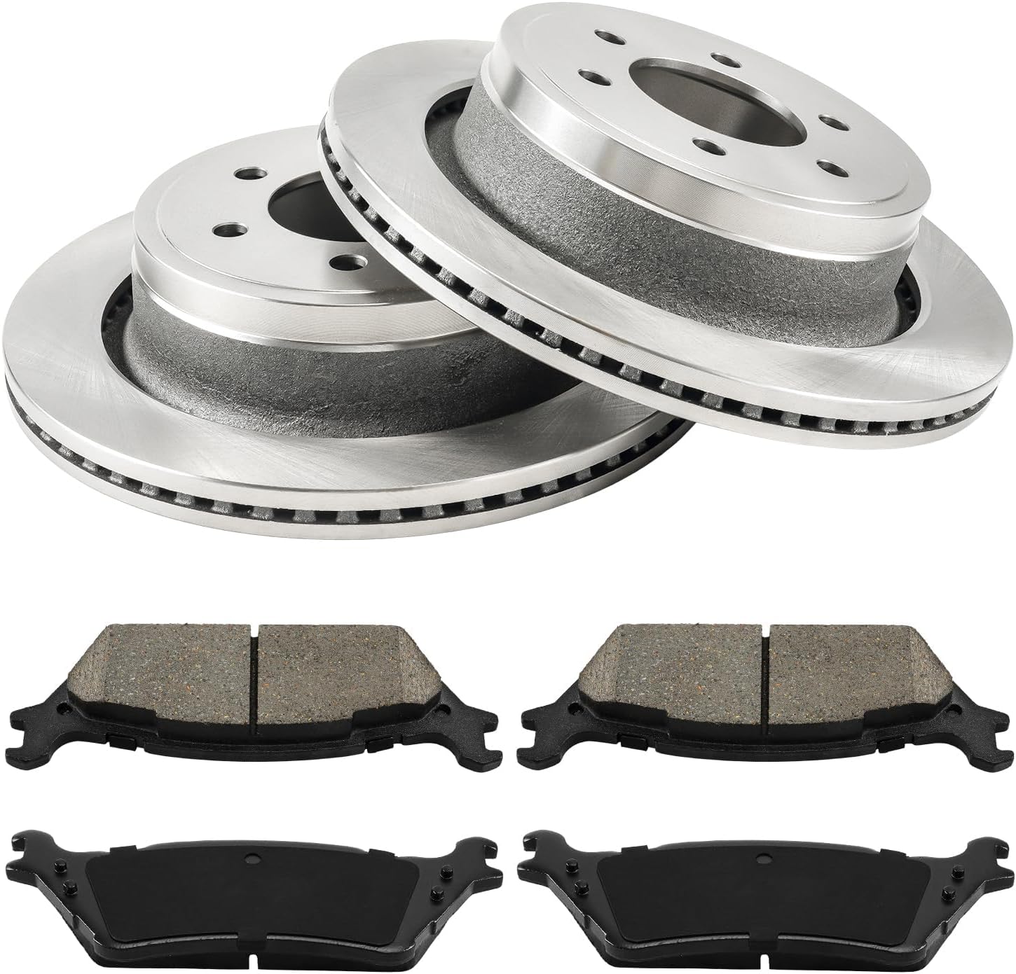 KAX Rear Brake Kit for Ford F-150 2012-2020, 13.71inch Brake Rotors Pads Kit, #54186+D1602 Rear Brakes