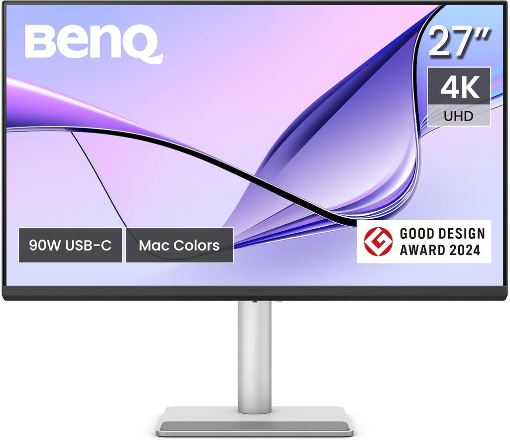 BenQ MA270U 27' 4K 3840x2160 Monitor for MacBook Pro/Air Dual USB-C Mac Color Match USB Hub Brightness & Volume Control on Mac Height & Tilt Adj Stand (Renewed)