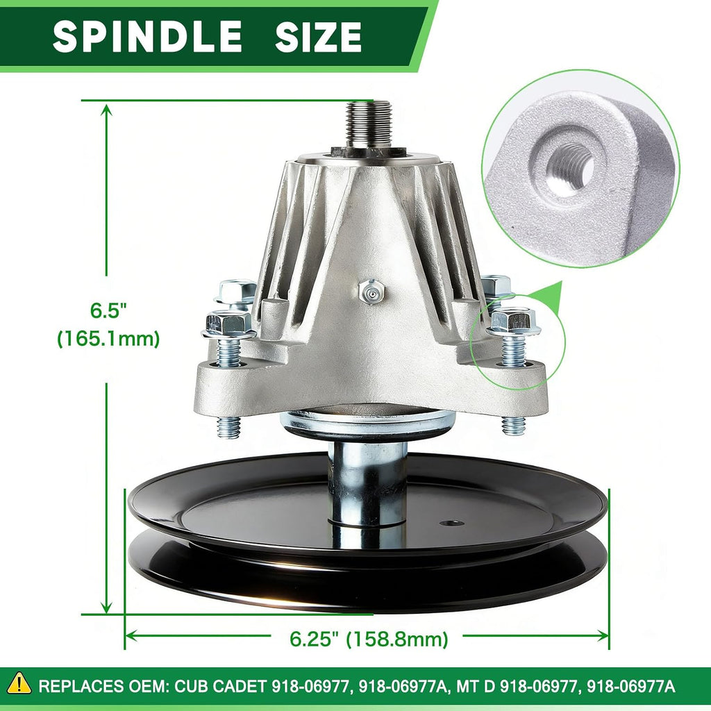 46' Deck Rebuild Kit Fit for Cub Cadet XT1-LT46 XT2-LX46 MTD Craftsman T225 T240 Troy Bilt Super Bronco 46 TB2246 Mower Include 2 Spindle 918-06977 2 Blade 742-04244 2 Idler 756-05034 1 Belt 954-05022
