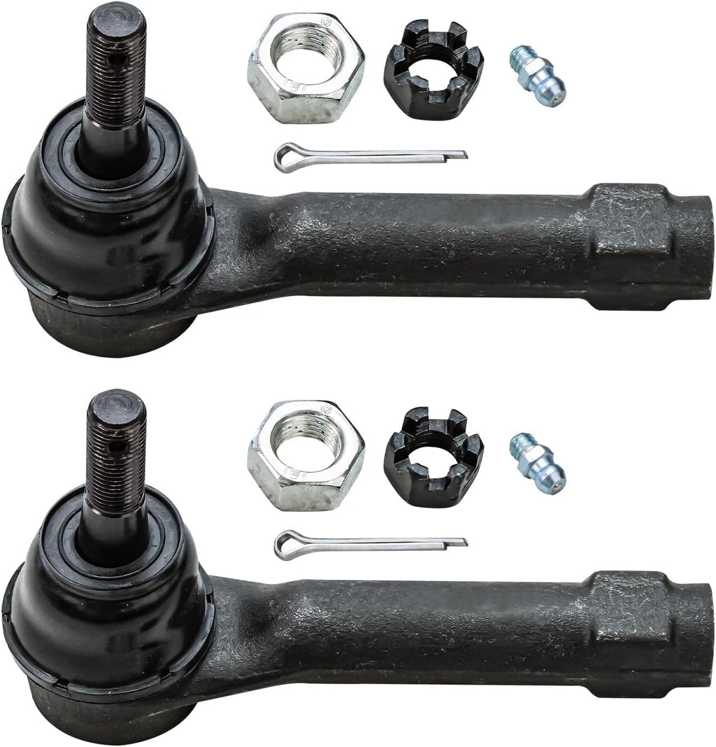 Detroit Axle - 4WD Front Brake Kit for Silverado Sierra 1500 GMC Chevy Tahoe, Disc Brake Rotors Ceramic Brake Pads CV Axles Wheel Bearing Hubs Tie Rods Pitman Idler Arms Bracket Replacement