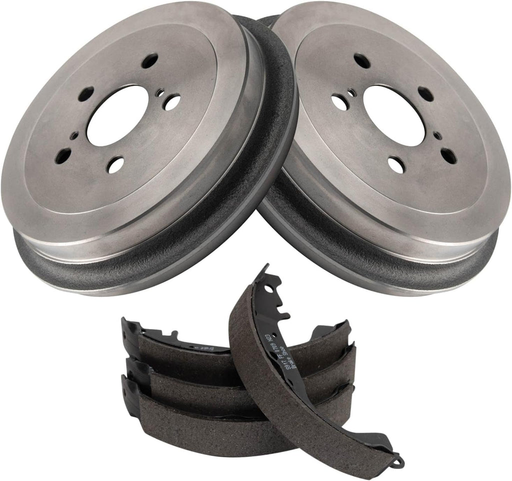 TRQ Rear Brake Shoe & Drum Kit Compatible with 2009 Toyota Prius