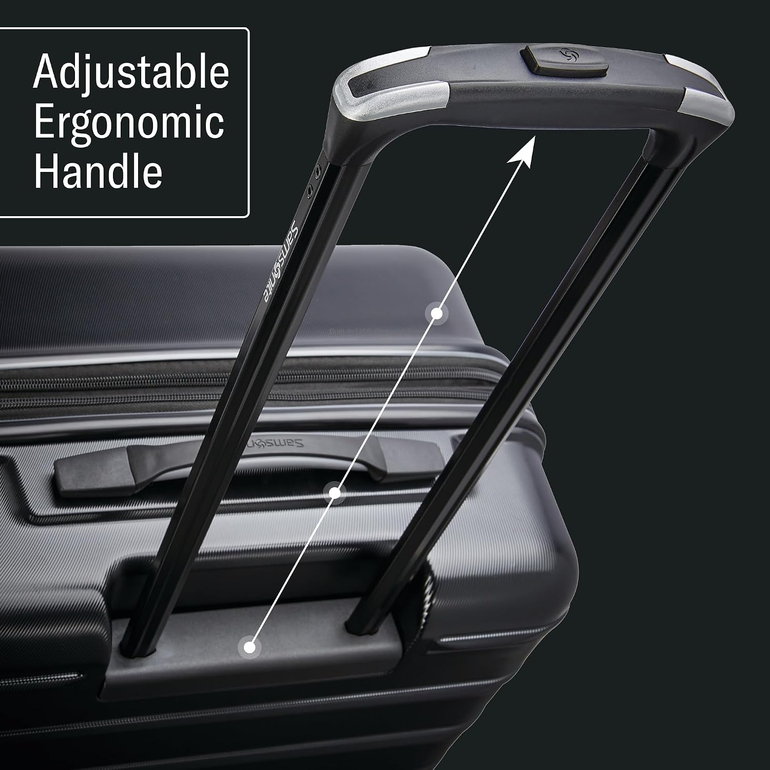 Samsonite Omni 2 28-Inch Large Checked Hardside Luggage with 360° Spinner Wheels - Scratch Resistant Hardshell - TSA Lock - Expandable Polycarbonate Shell for Lightweight Travel - Artic Silver