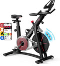 Yesoul Black Exercise Bike for Home, Low Noise Indoor Cycling Bike for Home Gym Electric Stationary Bike with Tablet Mount & Comfortable Seat Cushion for Women Apartment Workout Bike for Fitness