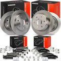 A-Premium Front and Rear Vented Disc Brake Rotors + Ceramic Pads Kit Compatible with Select Chevy and GMC Models - Tahoe 2000-2001, Silverado 1500 1999-2006, Sierra 1500, Yukon, Astro, SAFARI, 12-PC