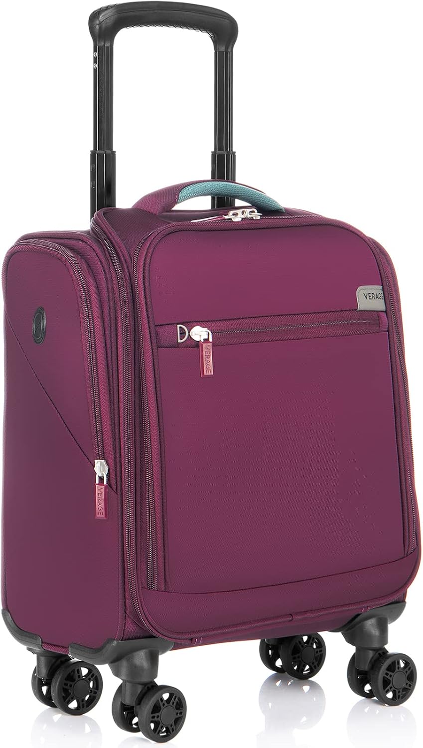 Verage Carry On Underseat Luggage with Wheels & USB Port, 14 Inch Wheeled Spinner Bag Carry-on Luggages for Airlines, Lightweight Suitcase Men Women, Pilots and Crew (14-Inch Compact Underseat)