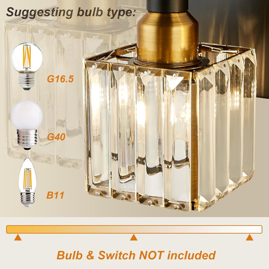 Gold Black Crystal Bathroom Lighting Fixtures, 4 Light Brass Modern Crystal Bathroom Vanity Lights Over Mirror Brass Bath Light