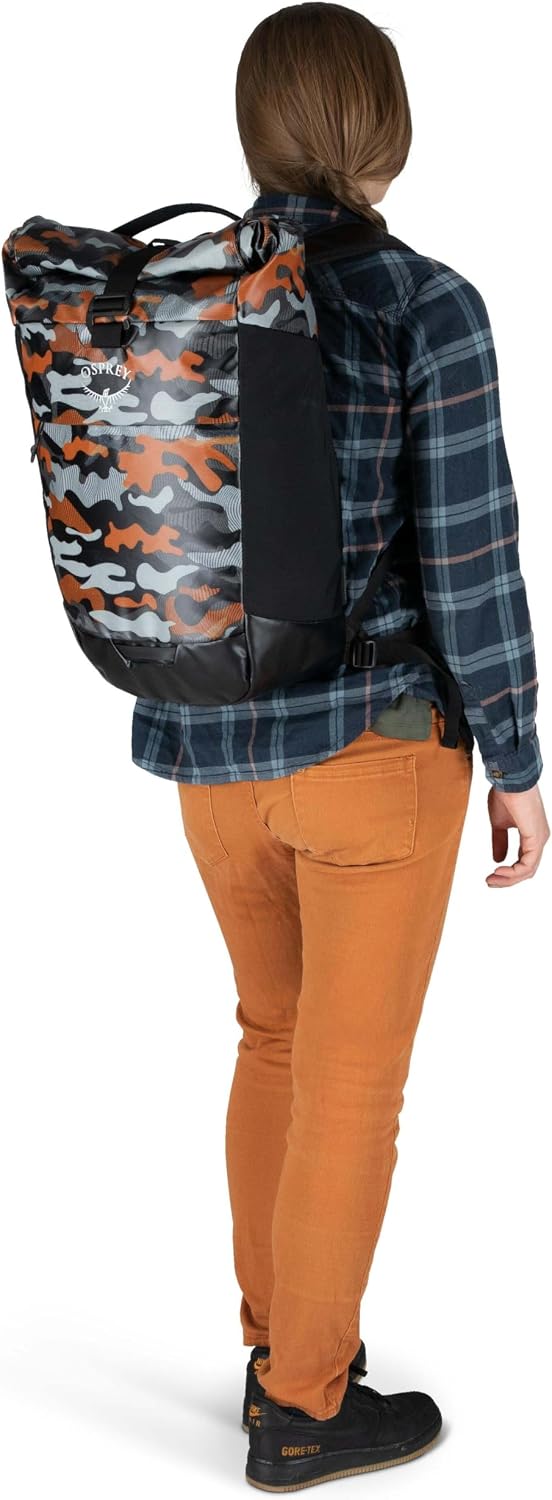 Osprey Transporter Roll Top Laptop Backpack, Tan Concrete