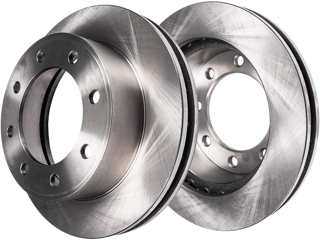 Detroit Axle - RWD Front Disc Brake Rotors Ceramic Brake Pads Wheel Bearing Hubs Replacement for 2006-2008 Dodge Ram 1500 2500 3500 4.7L 5.7L