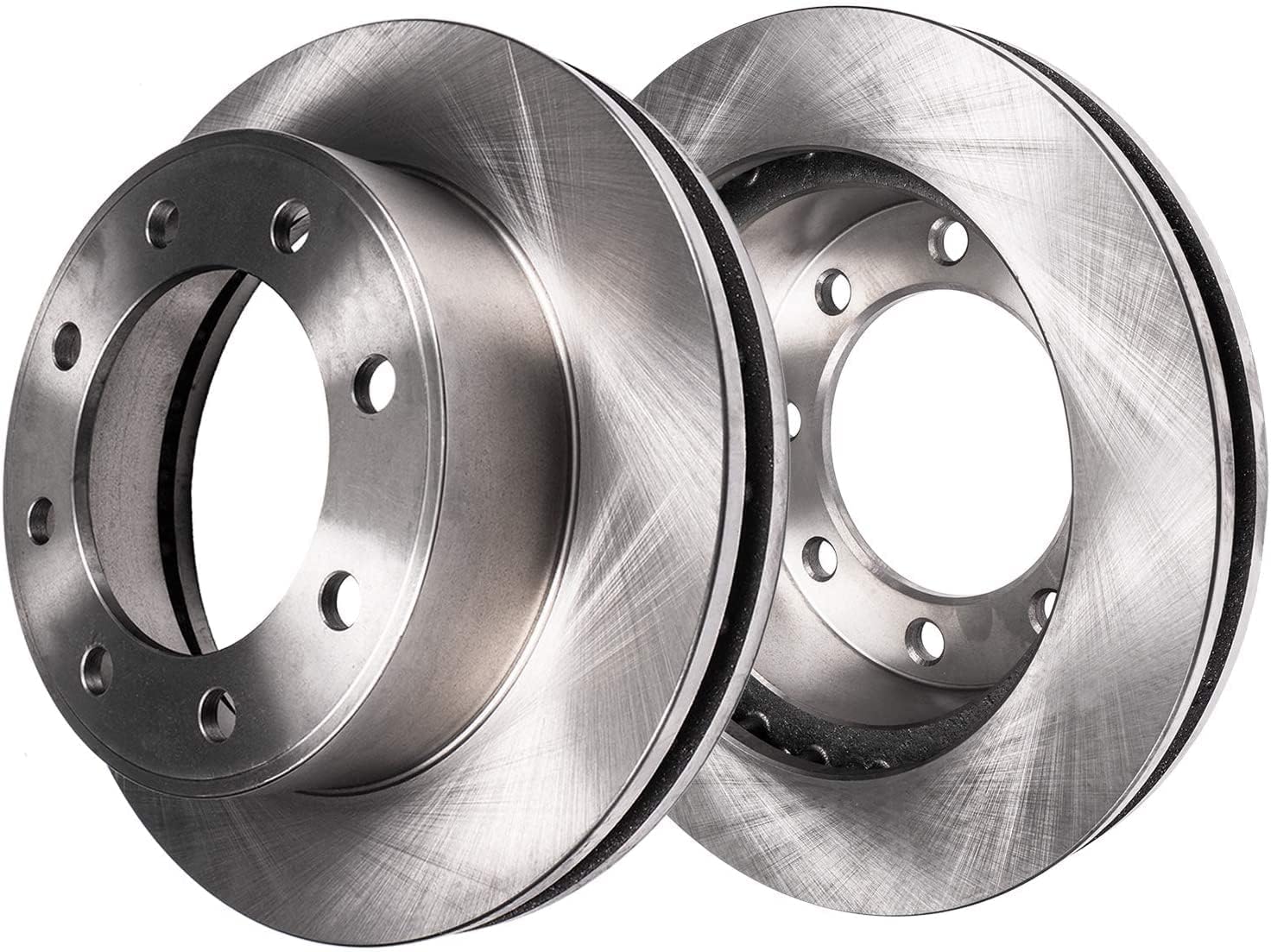 Detroit Axle - RWD Front Disc Brake Rotors Ceramic Brake Pads Wheel Bearing Hubs Replacement for 2006-2008 Dodge Ram 1500 2500 3500 4.7L 5.7L
