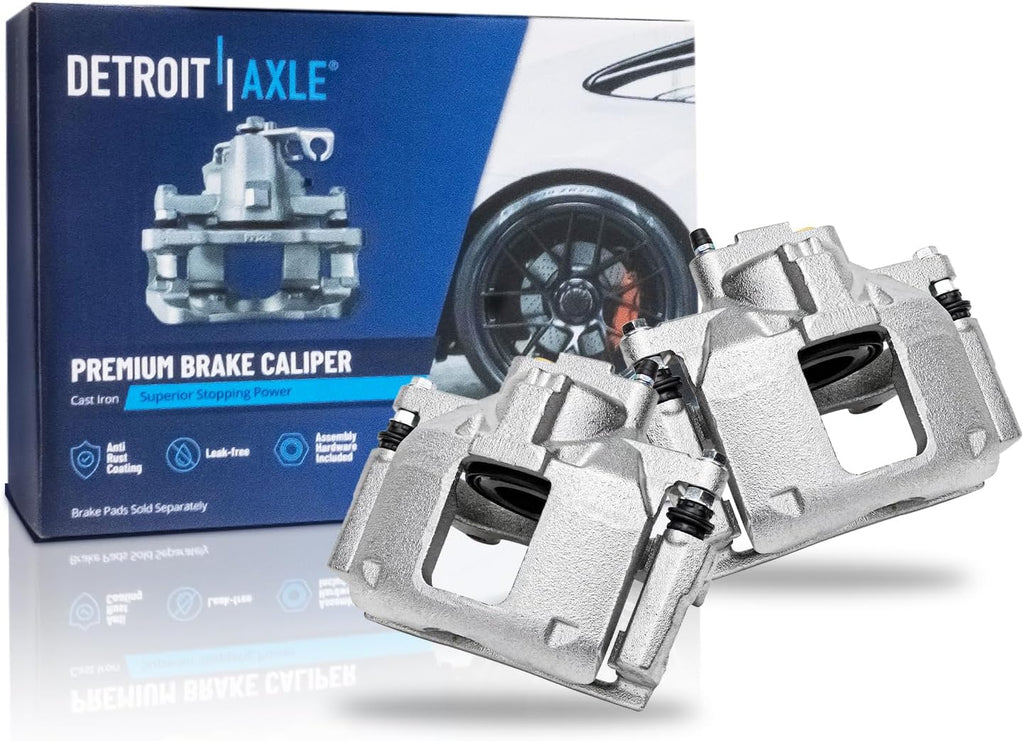 Detroit Axle - Front 2pc Brake Calipers for 09-12 Dodge Journey, 2 Disc Brake Calipers 2009 2010 2011 2012 Replacement