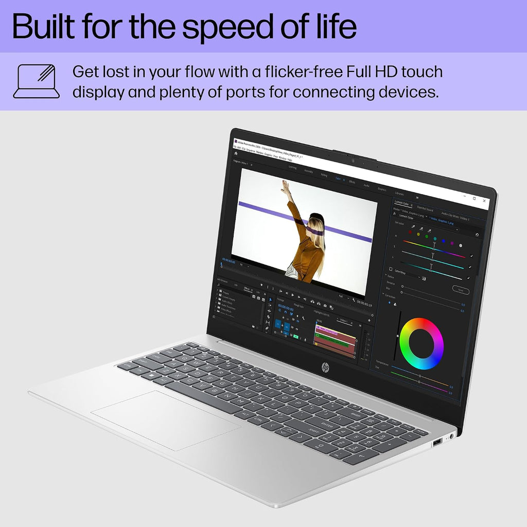 HP 15.6' Touchscreen Laptop, Intel Core 5 120U, FHD(1920 x 1080), 16GB DDR4-3200 MT/s RAM, 1TB PCIe SSD, Copilot PC, Wi-Fi 6, 720p Webcam, Windows 11 Home, w/Office 365