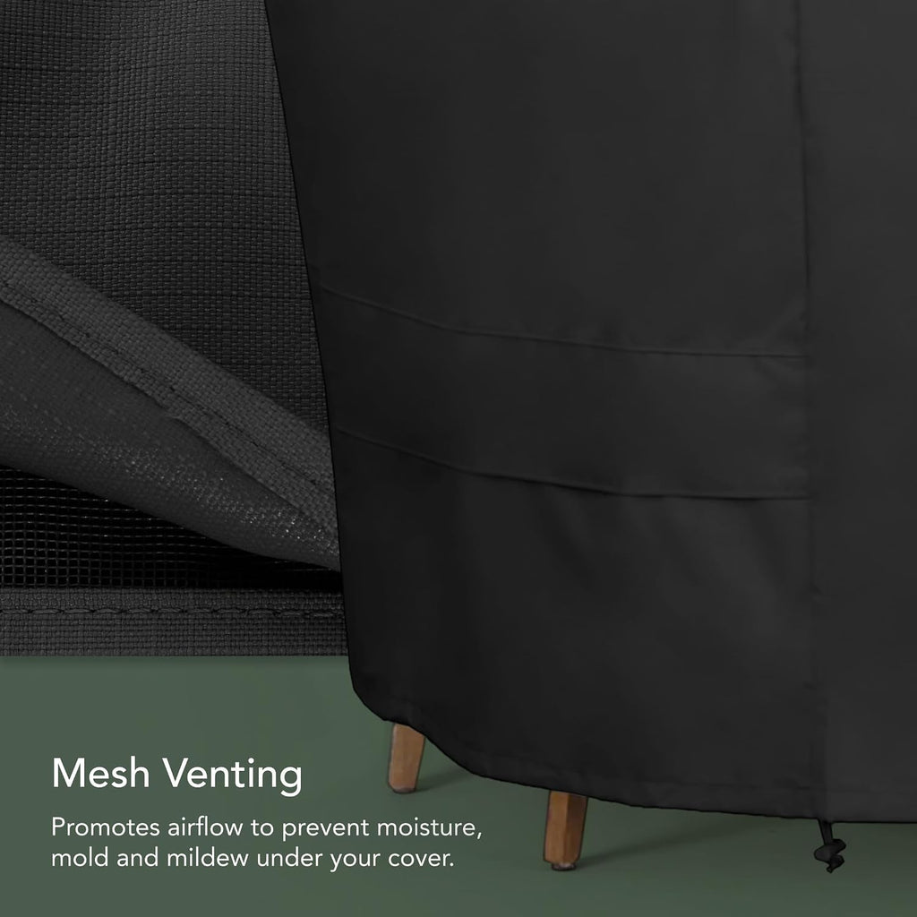Covermates Ultima Zero‑Turn and Riding Lawn Cover – Heavy-Duty All-Weather Rip-Resistant Outdoor Protection Water‑Resistant, Secure Drawcord, & Breathable Vent, 50W x 80D x 48H inches, Ripstop Black