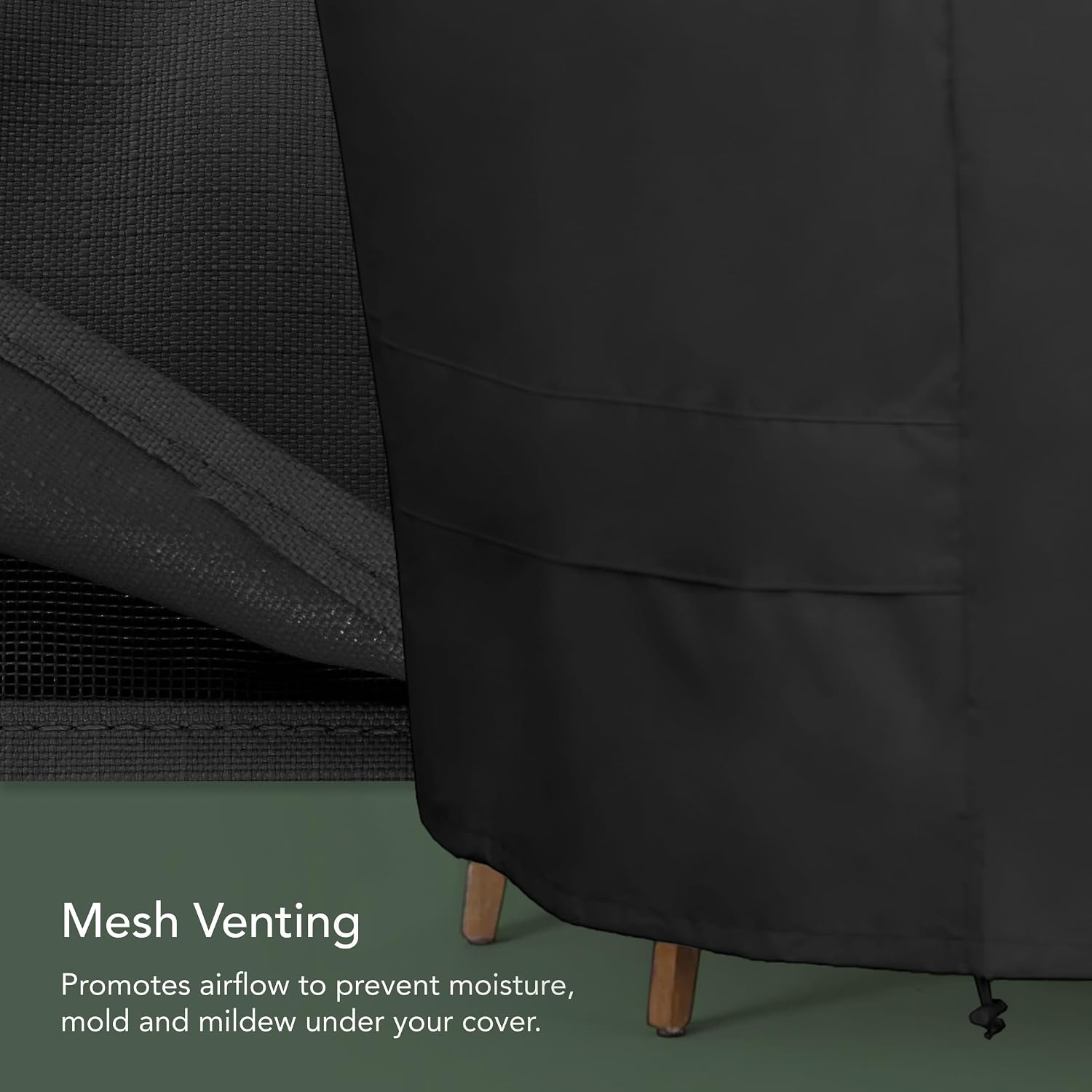 Covermates Ultima Zero‑Turn and Riding Lawn Cover – Heavy-Duty All-Weather Rip-Resistant Outdoor Protection Water‑Resistant, Secure Drawcord, & Breathable Vent, 50W x 80D x 48H inches, Ripstop Black