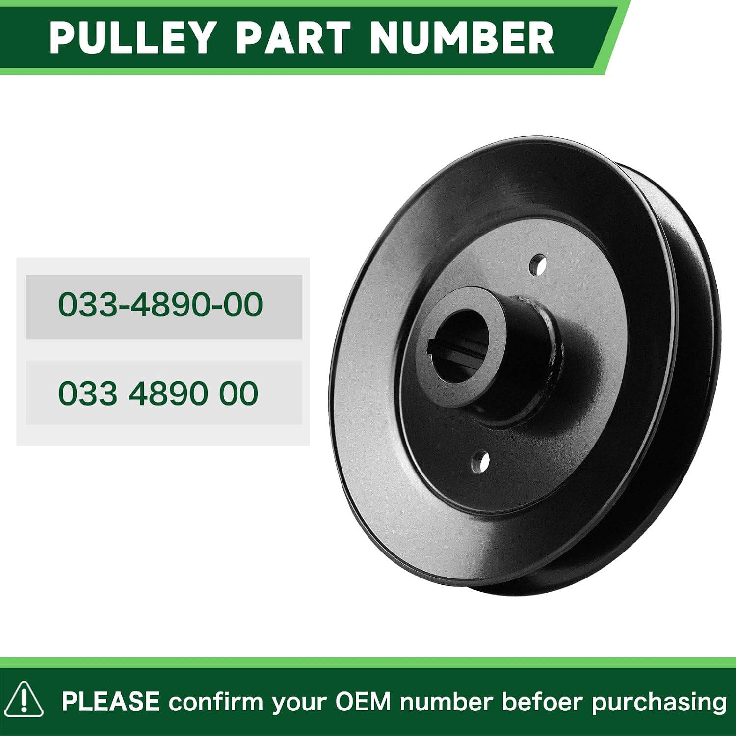 Spindle Assembly 037-2000-00 037-2050-00 with 033-4890-00 Pulley Fit for Bad Boy MZ & MZ Magnum 54' Deck, Bad Boy ZT Avenger 54' Deck Lawn Mower (3 Pack)