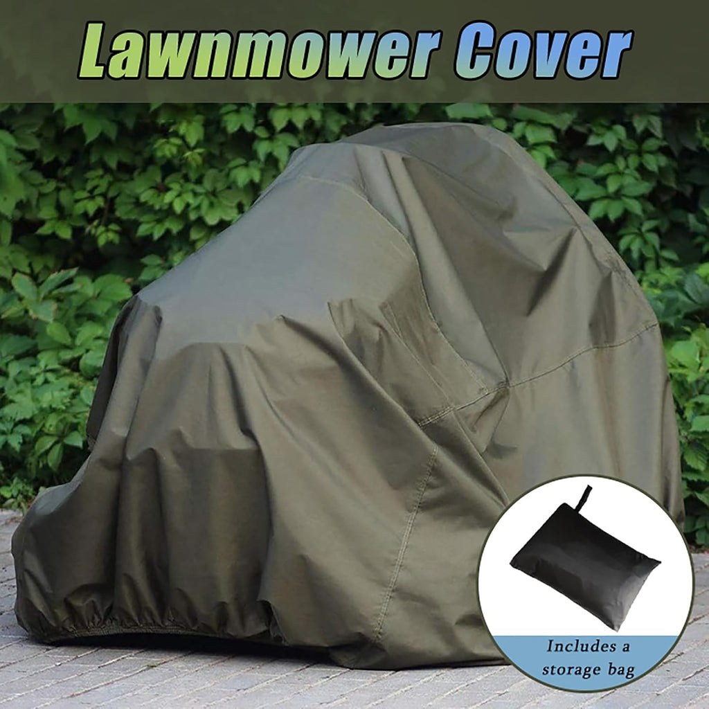 Lawn Mower Cover for John Deere 116 1982–1985, Outdoor Lawn Mower Protective Cover, Tear-Resistant Lawnmower Storage Cover, All-Weather Protection Cover for Wind Rain,B Black