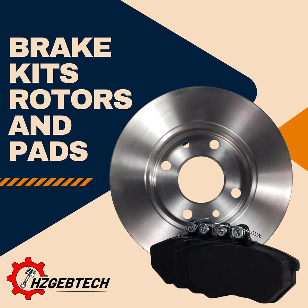 8Pcs Front Brake Pads and Rotors Kit Brakes and Rotors Replacement Brake Pads Ceramic & Brake Rotors fits Chevrolet Silverado 3500 2004-2006 fits Chevy Silverado 3500 2004-2006