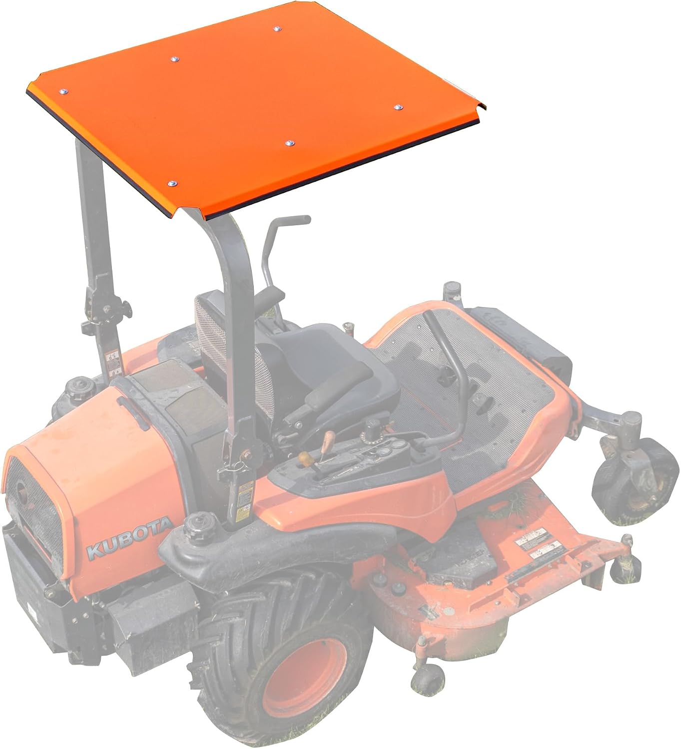 Universal Zero Turn Mower Canopy | ROPS 1.5'-3' | Robust Steel | Orange | Easy Install