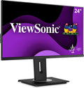ViewSonic VG2456 24 Inch 1080p Monitor, IPS Display with 60W USB-C for Smooth Home and Office Productivity, Full Ergonomic Adjustability, RJ45, HDMI, and DisplayPort Inputs