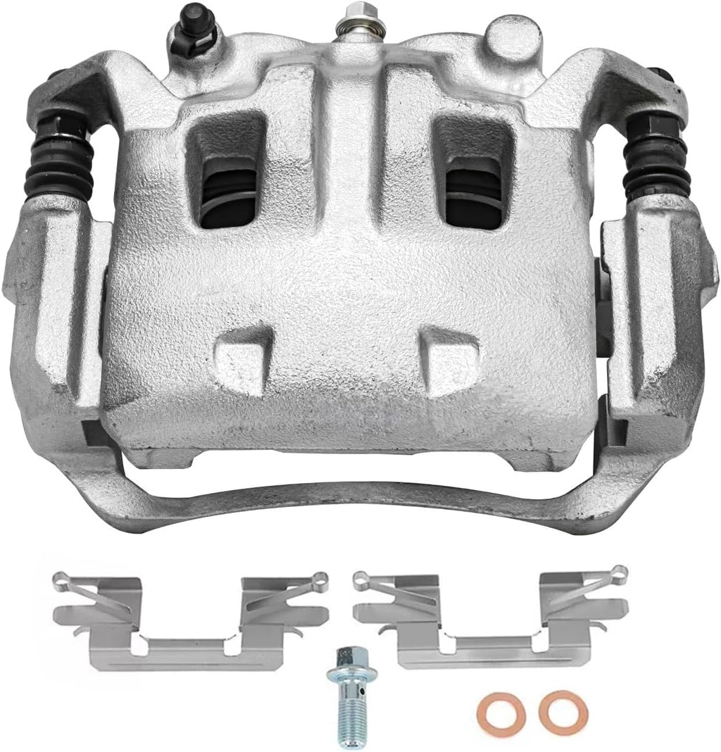 Detroit Axle - 2pc Front Brake Calipers for 2005-2019 Nissan Frontier 2009-2012 Suzuki Equator Disc Brake Calipers w/Brackets Replacement Brake Caliper