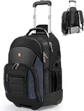 star cloud Rolling Backpack with Wheels, USB & Type-C Charging Port, 21x14x9 Water Resistant Wheeled Backpack, 17.3' Roller Laptop Backpack, Carry On Luggage for Business Travel College Work Bag