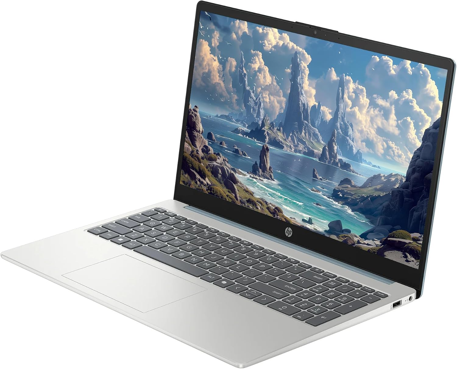 HP Touchscreen 15.6' Business Laptop Computer, Windows 11 Pro 16GB RAM 512GB SSD, Intel Core i3-N305 Processor, FHD IPS LED Display, Microsoft Office Lifetime Suite, SageNova Earphones, Moonlight Blue