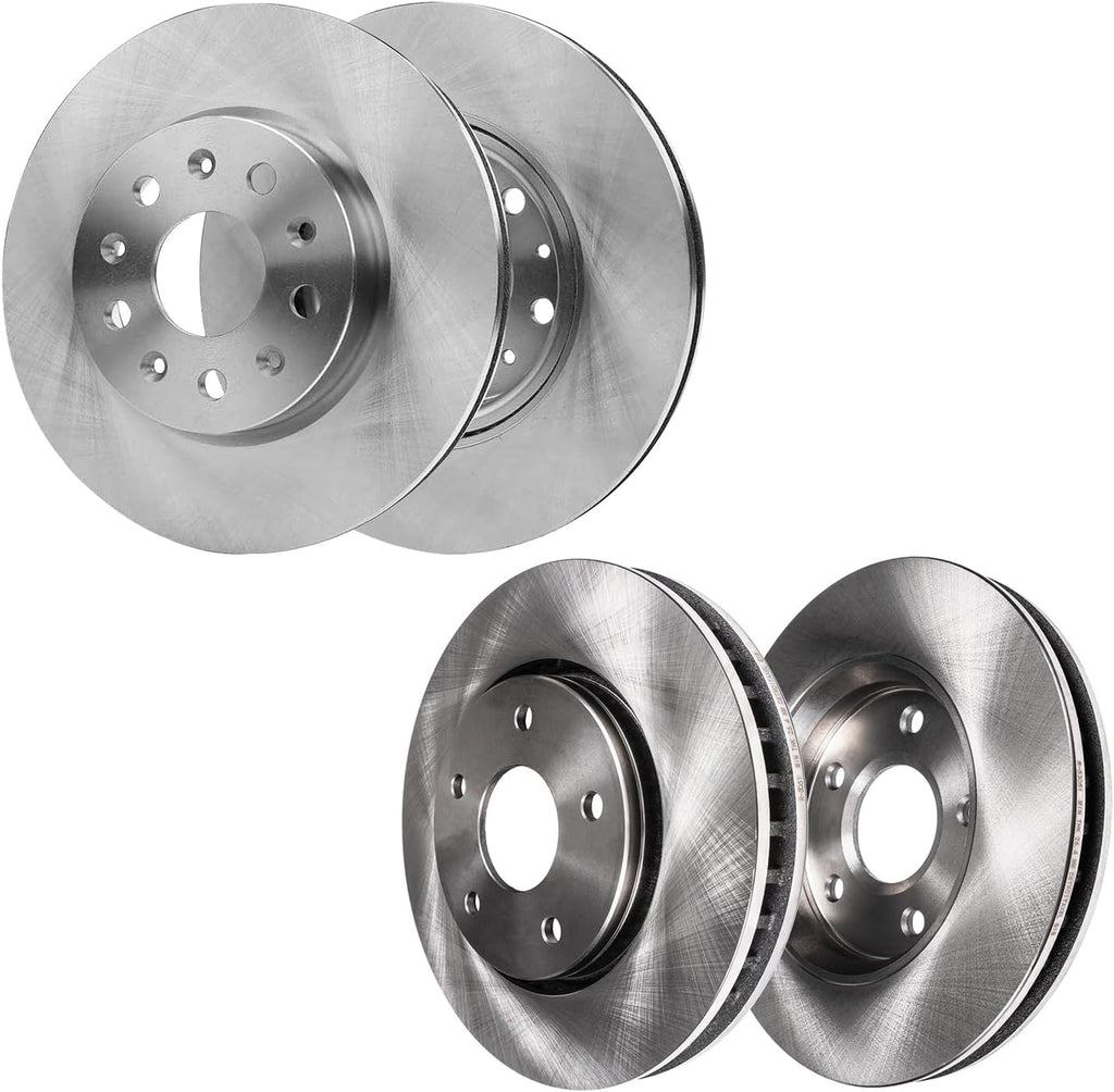 Detroit Axle - 8pc Brake Kit for 2015-2019 Cadillac ATS, 12.64' inch Front and 12.40' inch Rear Disc Brake Rotors Ceramic Brakes Pads with Hardware 2016 2017 2018 Replacement