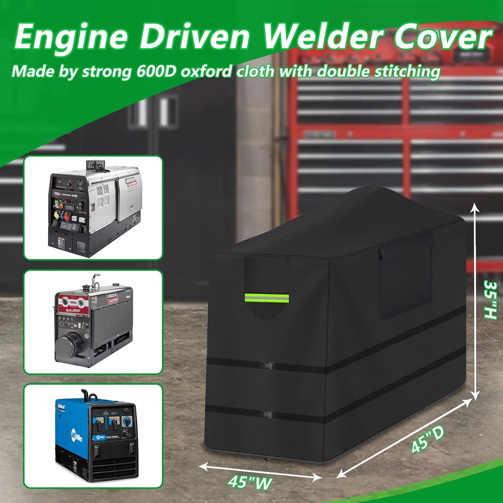 Waterproof Full Tractors Cover Replace,600d Oxford Cloth Tractor Cover for John Deere 1,2,3 Series 1025r 2320 2720 3520, Kubota and Mahindra with Backhoe,with Click-Close Straps & Reflective Strip