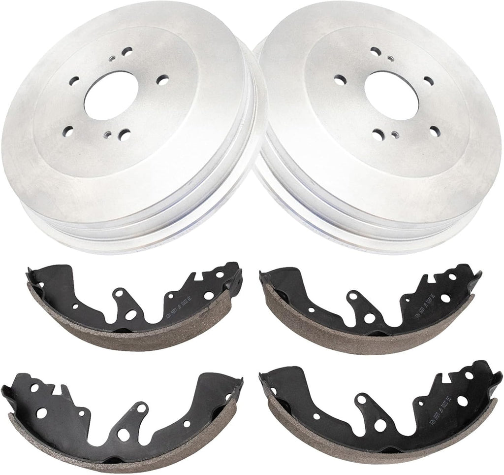 TRQ Rear Brake Shoe & Drum Kit Compatible with 2006-2008 Suzuki Grand Vitara