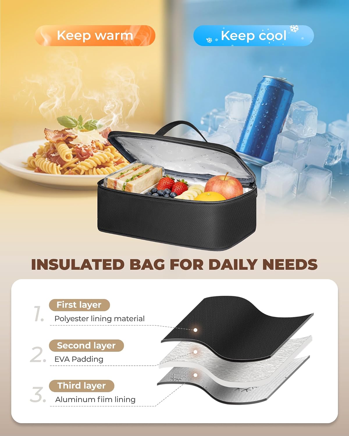 Ytonet Rolling Teacher Bag with Insulated Lunch Carrier & Rolling Laptop Bag with Large Cup Holder