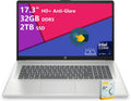 HP 17 Business AI Laptop | 17.3' HD+ Anti-Glare Touchscreen | Intel 12-Core Ultra 7 255U | 32GB DDR5 2TB SSD | Privacy Camera Wi-Fi 6 Backlit Keyboard Fast Charge Win11 w/DLCA Accessory