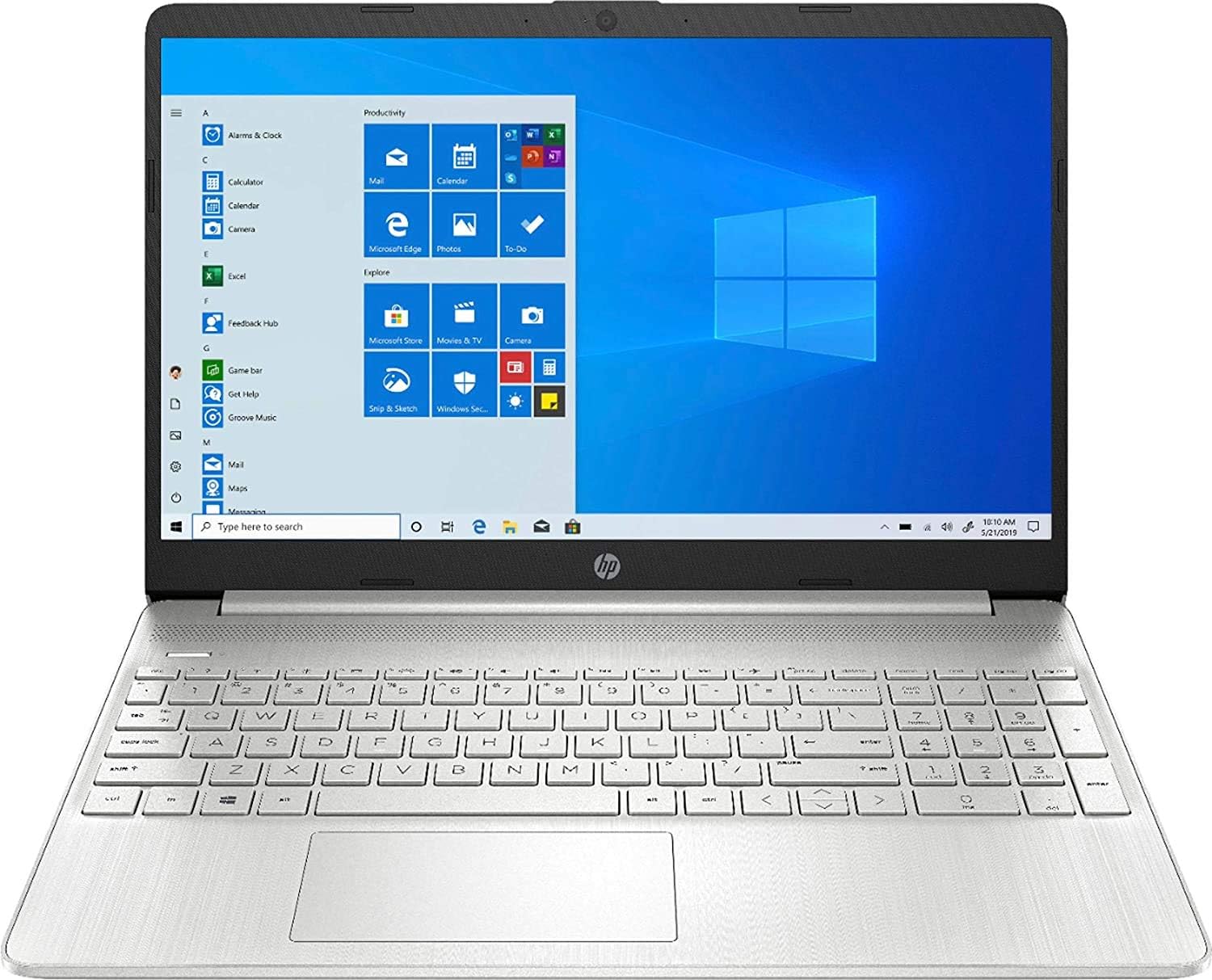HP 2020 15.6' Touchscreen Laptop Computer/ 10th Gen Intel Quard-Core i5 1035G1 up to 3.6GHz/ 12GB DDR4 RAM/ 256GB PCIe SSD/ 802.11ac WiFi/Bluetooth 4.2/ USB 3.1 Type-C/HDMI/Silver/Windows 10 Home