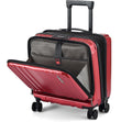 TydeCkare 16' Carry on Luggage with 2 Laptop Compartments, Lightweight Hardshell ABS+PC Suitcase with Dual Control TSA Lock, with YKK Zipper, 4 Spinner Silent Wheels, for Business Travel, Wine Red