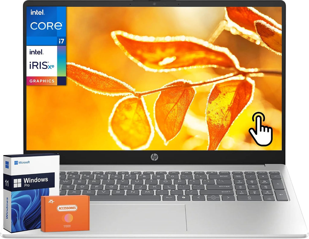 HP 15.6 Touchscreen Laptop for Business, Intel 13th Gen i7-1355U, 16 GB DDR4 RAM, 1 TB SSD, 15.6' FHD Touch Display, Iris Xe Graphics, Fast Charge, Windows 11 Pro