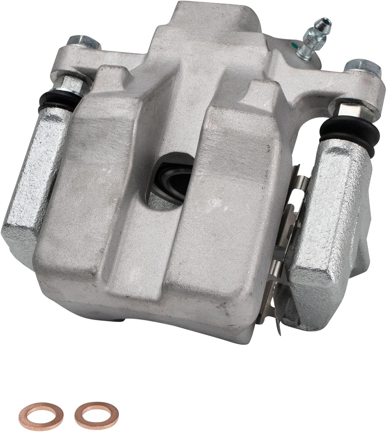TRQ Rear Brake Pad and Rotor Set Ceramic Rotors Calipers Hoses Compatible with 2007-2012 Lexus ES350 2008-2012 Toyota Avalon 2007-2011 Camry
