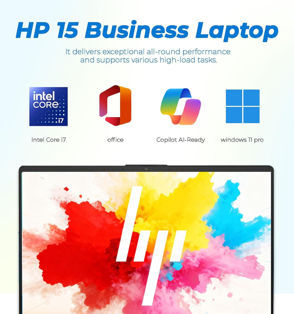 HP Premium Business Laptop | 15.6' FHD Display | Intel Core i7-1255U | 16GB RAM | 1.5TB Storage (1TB PCIe SSD + 512GB Portable Drive) | Win11 Pro with Microsoft Office | w/WOWPC 3-in-1 Bundle